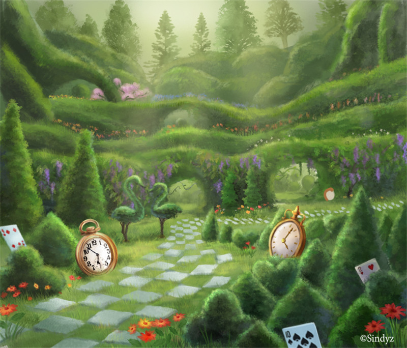 爱丽丝梦游仙境游戏场景|游戏原画|插画|Sindy若叶 - 原创设计作品 